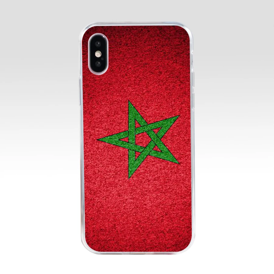 47H Morocco Flag Soft Silicone Tpu Cover phone Case for iphone 5 5s se X XR XS Max case | Мобильные телефоны и аксессуары