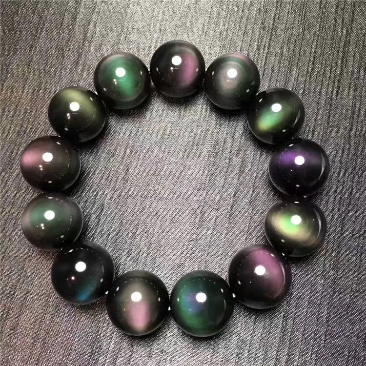 

Natural 6A Eye Cat Eye Both Eye Black Yao Stone Bracelet Men And Women Crystal Bracelet 14mm