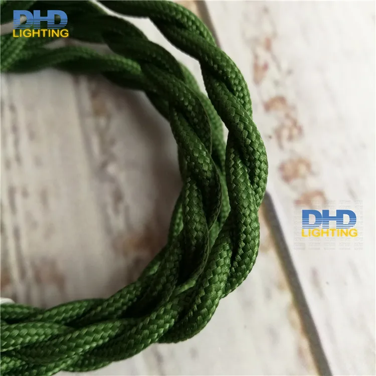 

Free shipping 25meters/roll fabric cable vintage edison filament bulb DIY pendant cord 2*0.75 braided textile fabric wire