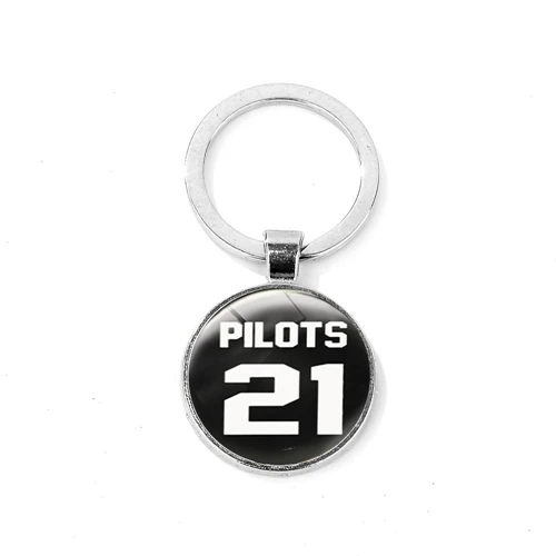 Style 8 SONGDA Pop Rock Band Twenty One Pilots брелок модный символ стеклянный купол мотоциклетный автомобильный брелок круглая форма брелоки для фанатов - Цвет: Style 8
