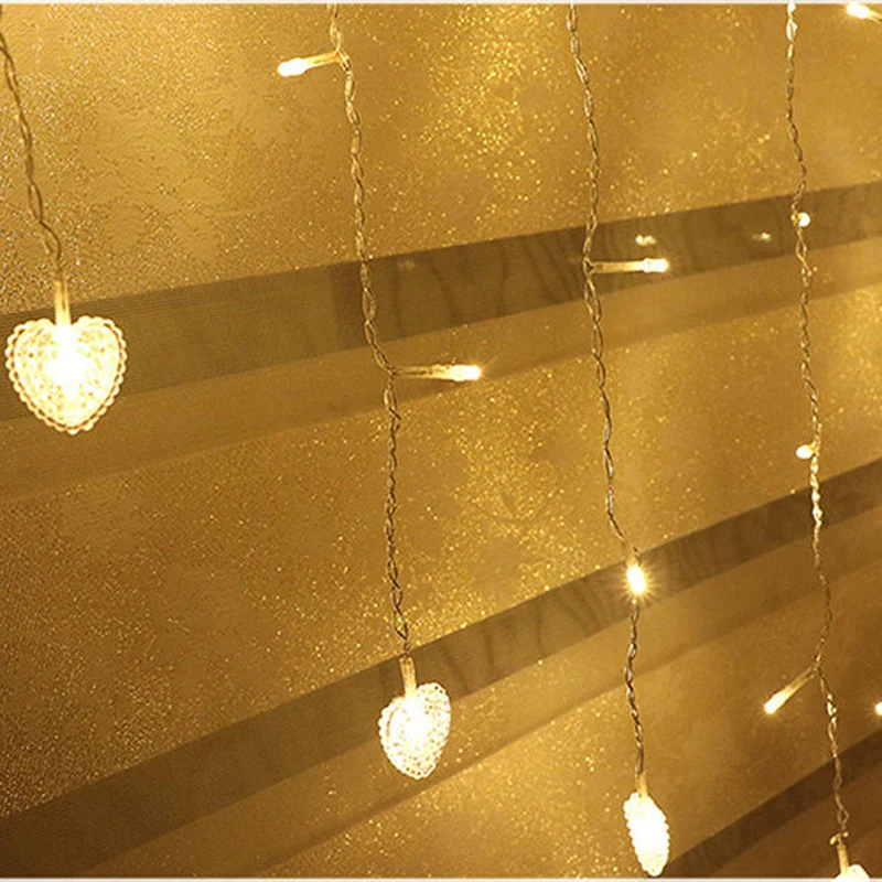 ЕС штекер Медный Серебряный провод светодиодный 2 м струнный светильник s