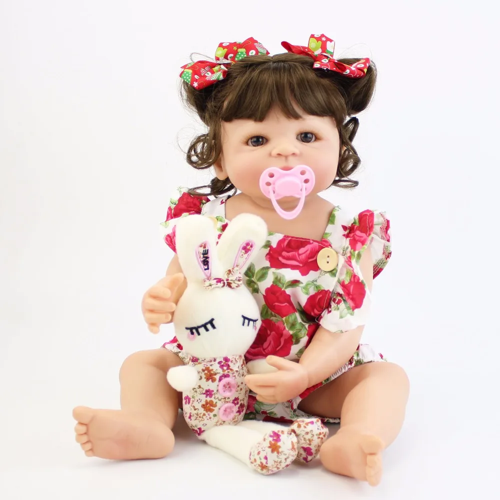 55 см силиконовый Reborn Baby Doll игрушка для девочки винил новорожденный принцесса