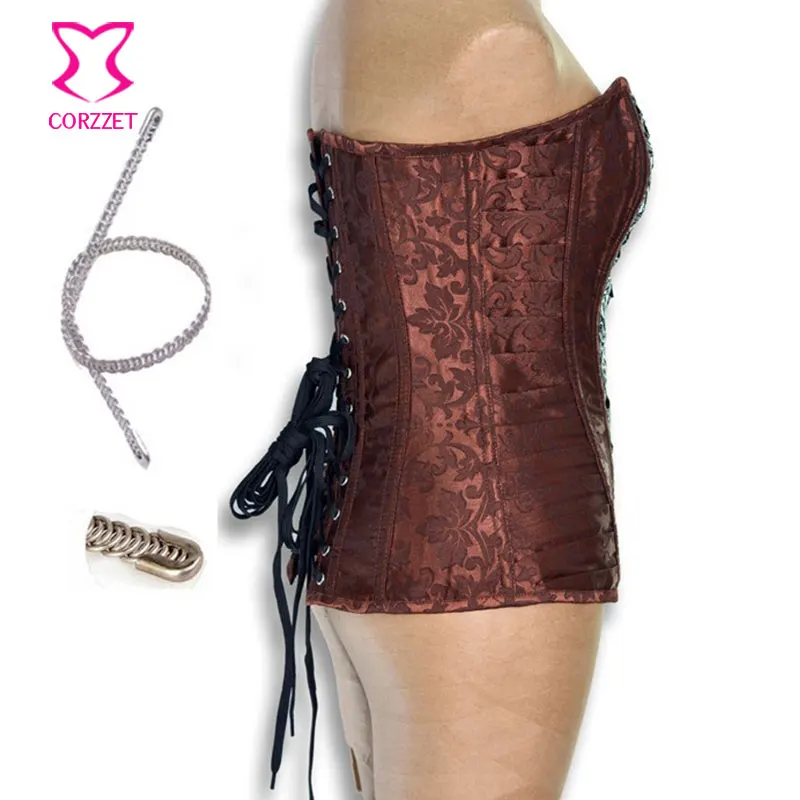 Женский корсет на молнии с серебряной аппликацией | Женская одежда