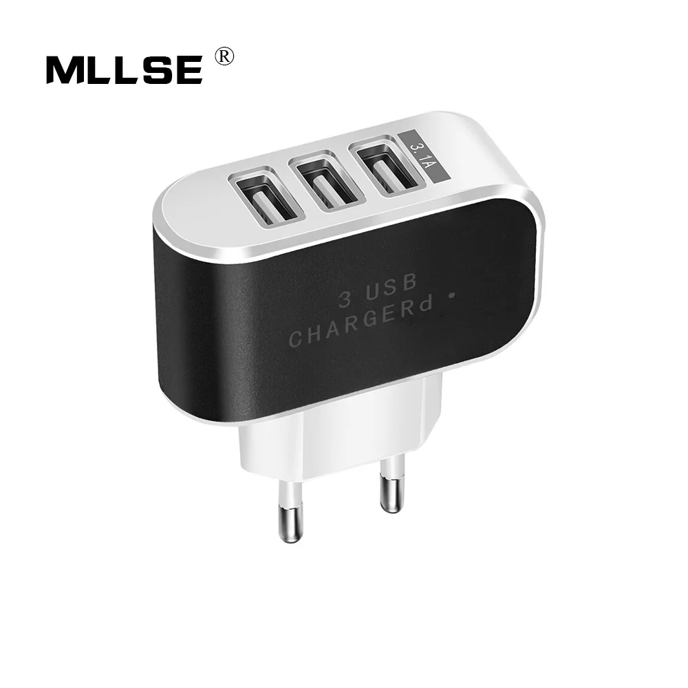 USB Зарядное устройство 3 Порты 5V3. 1A Путешествие стены адаптер ЕС s для Xiaomi samsung