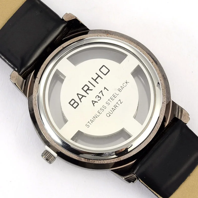 2019 Новый Топ бренд BARIHO модные круглые из нержавеющей стали с циферблатом кожаные
