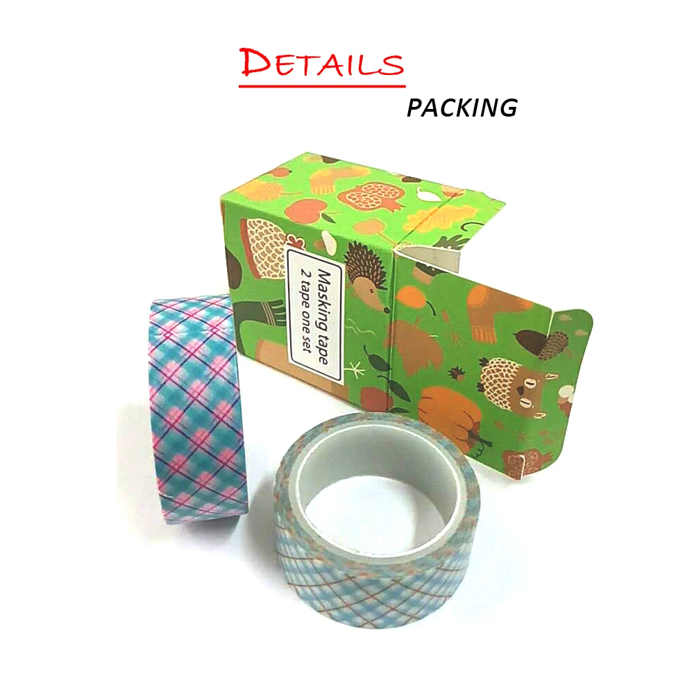 Набор пастельных рисунков в клетку 1 5-дюймовая Васи-лента 2 рулона коробке