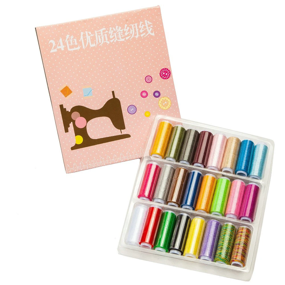 Лидер продаж набор швейных ниток смешанных цветов 24 шт./лот домашняя женская