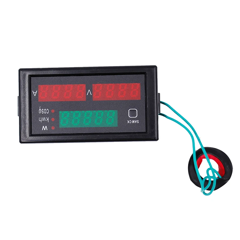 10 шт./лот AC 80 300 В 100A амперметр вольтметр Ампер светодиодный дисплей фактор