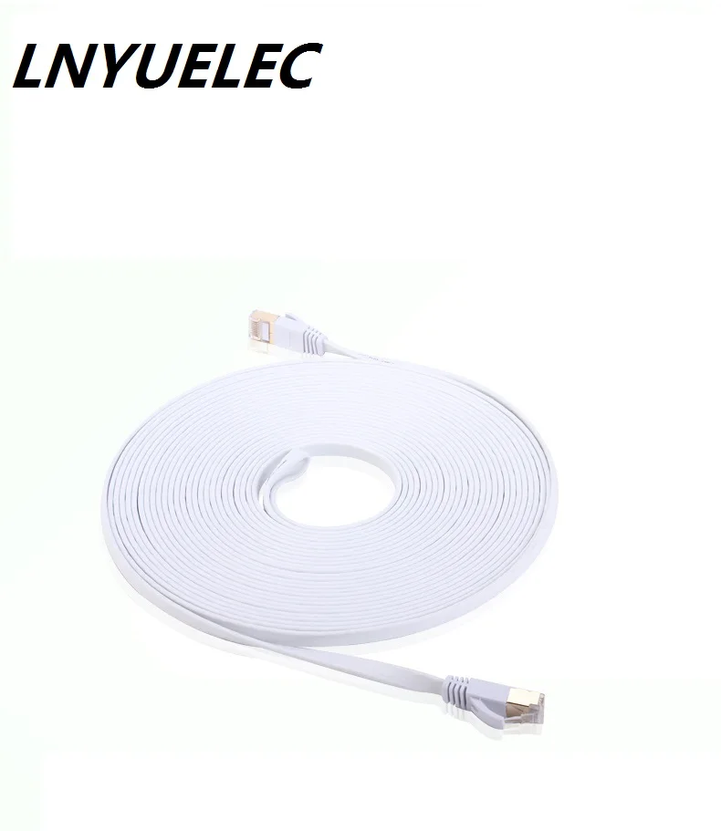 Сетевой кабель LNYUELEC CAT.7 10 м 15 20 30 RJ45 плоский сетевой Ethernet LAN для маршрутизатора