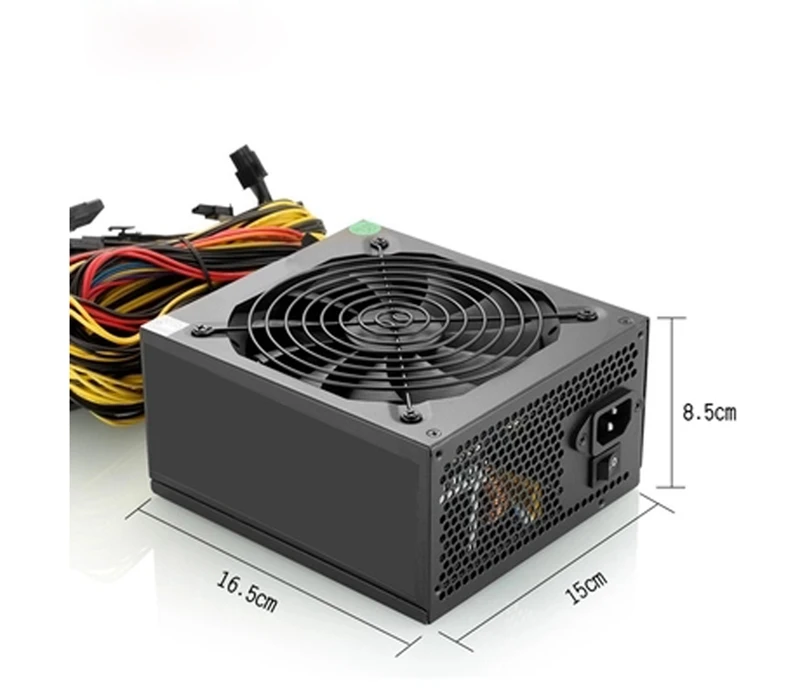 Lianli 80plus gold mining rig 1600W источник питания asic bitcoin ethereum coin miner sever PSU материнской платы