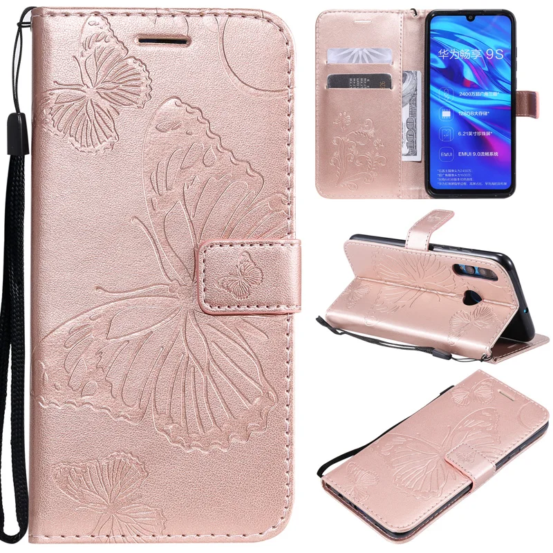 Чехол Кошелек с бабочкой для huawei P Smart Z Plus 2019 чехол P20 Lite P30 Pro Honor 9 10 10i книжка из ТПУ