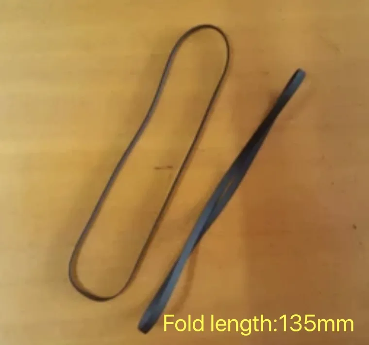 

2Pieces Fold length:135mm Width:5mm thickness:0.6mm Deck Audio Flat Belt Drive Dedicated Recorder Belt
