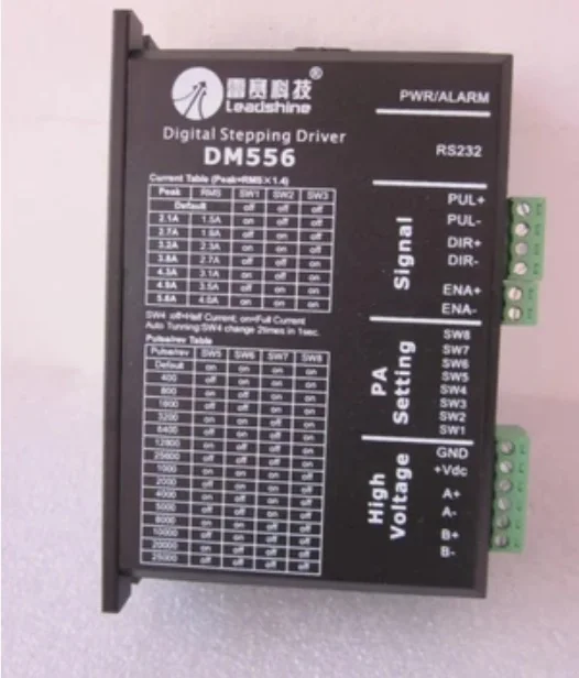 

Драйвер шагового двигателя DM556, 2 фазы, 128 А, 24-50 В постоянного тока