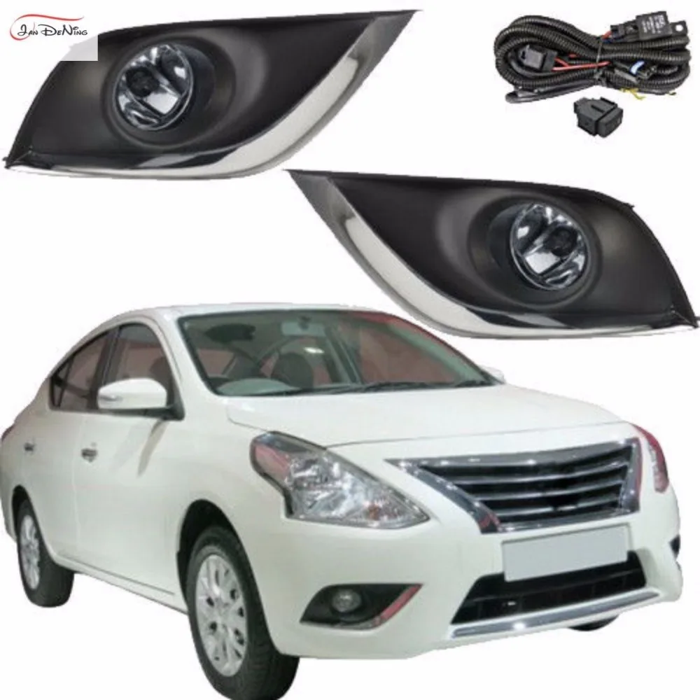 JanDeNing Автомобильные противотуманные фары для Nissan Sunny 2014 ~ 2015/Almera 2014/Versa передние