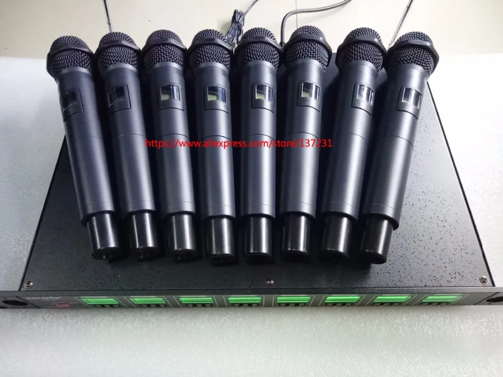 OKMIC OK-8/OK-2H 8 металлических портативных микрофонов Профессиональный UHF/PLL каналов