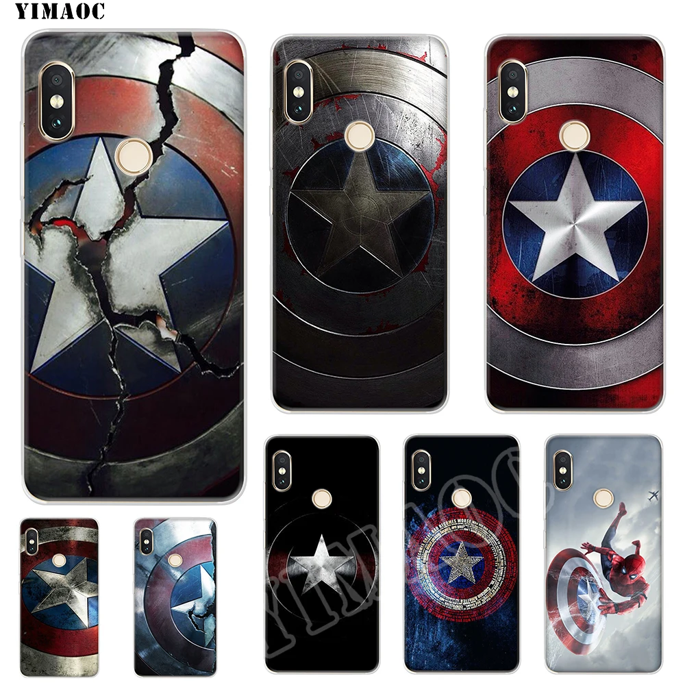 Мягкий силиконовый чехол YIMAOC Captain America для POCOPHONE F1 Xiaomi Redmi Note 6 7 Pro 6A Mi 8 Lite из ТПУ |