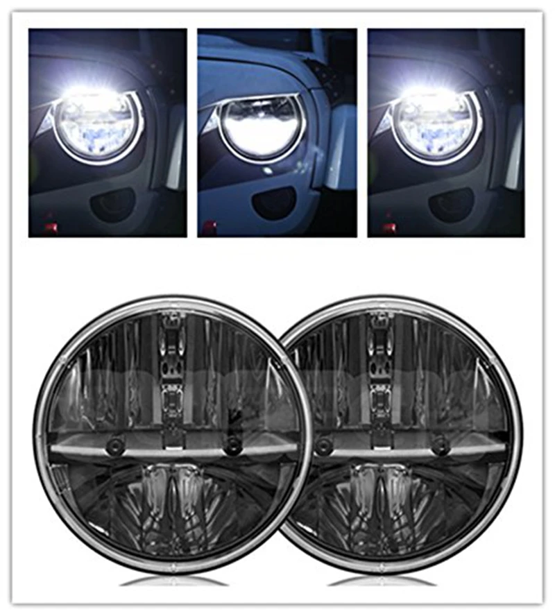 Светодиодные фары дальнего и ближнего света для Jeep Wrangler JK TJ Hummer H1 & H2 1 пара 7 дюймов