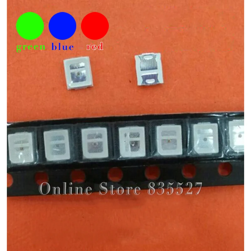 4000pcs/lot LED lamp beads blue / green / red SMD 2835 0.4W Super highlight light-emitting diode enlarge