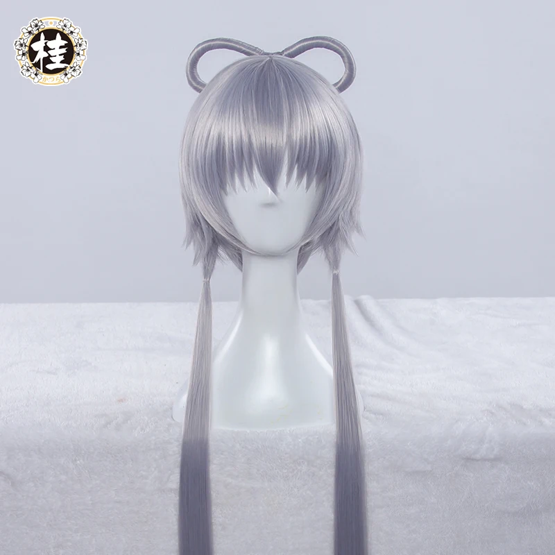 UWOWO Luo Tianyi парик VOCALOID 100 см серый синий длинный термостойкий синтетический косплей
