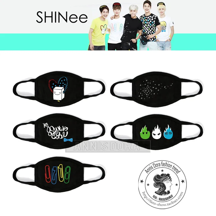 Маска с логотипом SHINee Onew Jonghyun Key Minho Taemin|mask|mask maskmasks designs |