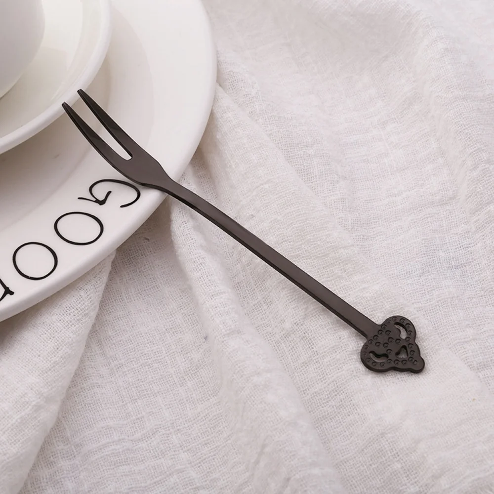 6pcs/set Stainless Steel Fruit Forks Salad Dessert Cake Fork Kitchen Tableware Tool Hotel Restaurant Flatware Supplies | Дом и сад