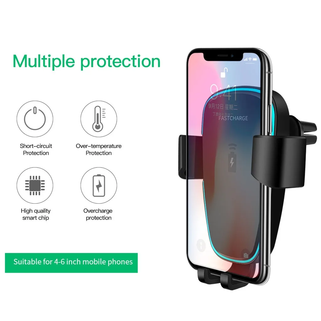 Carprie ABS + PC Qi Беспроводное гравитационное автоматическое зарядное устройство