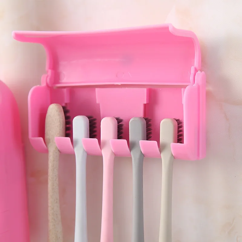 Новинка 1 комплект держатель зубной щетки автоматический дозатор пасты + 5 зубных