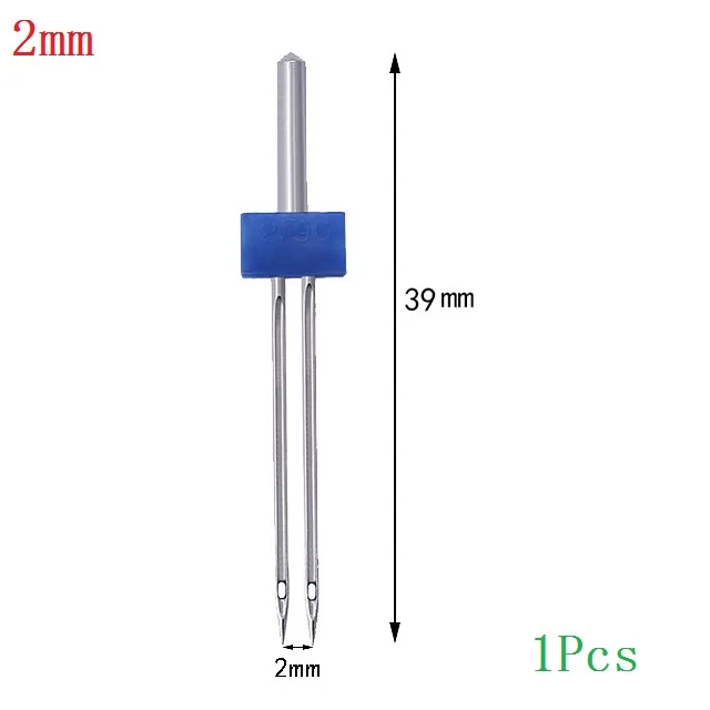 2mm 1-3 шт 2-3-4мм швейная машина иглы двойные ручные ремесла аксессуары из нержавеющей стали вышивка ткань рукоделие вязание - Цвет: 2mm