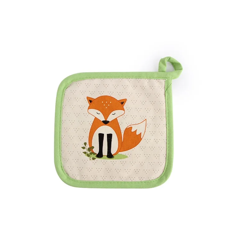 1 шт. держатель для обеденного горшка с красной лисой рукавицы духовки из 100%