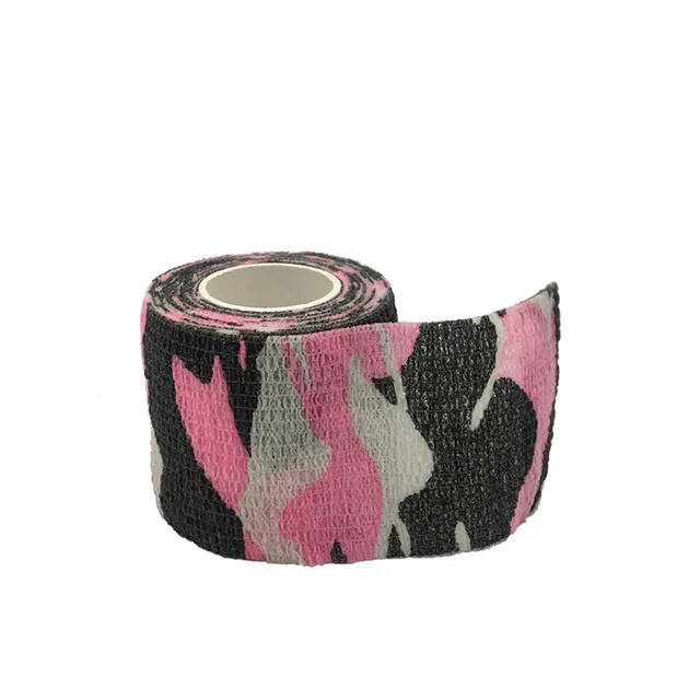 Pink Camouflage 5 см* 4,5 м нетканый самоклеящийся Открытый камуфляж лента многофункциональный инструмент для выживания Охота водостойкий камуфляж Стелс Кемпинг оборудование - Цвет: Pink Camouflage