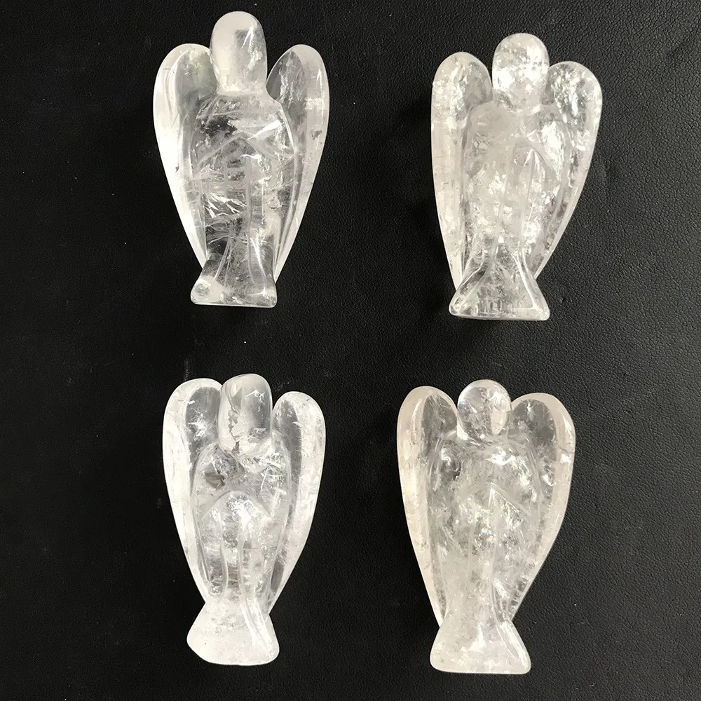 Различные 5 см высококачественные натуральные кристаллы ручная резьба ангел для
