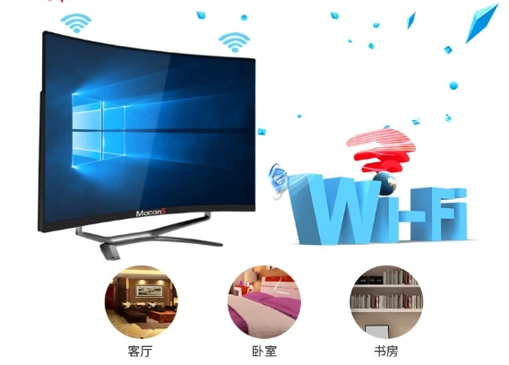 21 5 23 27 32 дюймов изогнутый ПК с CPU i3 i5 i7 RAM 4G HDD 500G все в одном компьютере AIO|all in one