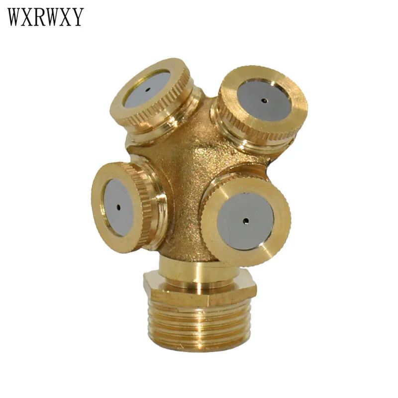 4 отверстия регулируемый латунный спрей насадка для разбрызгивания сада фитинг