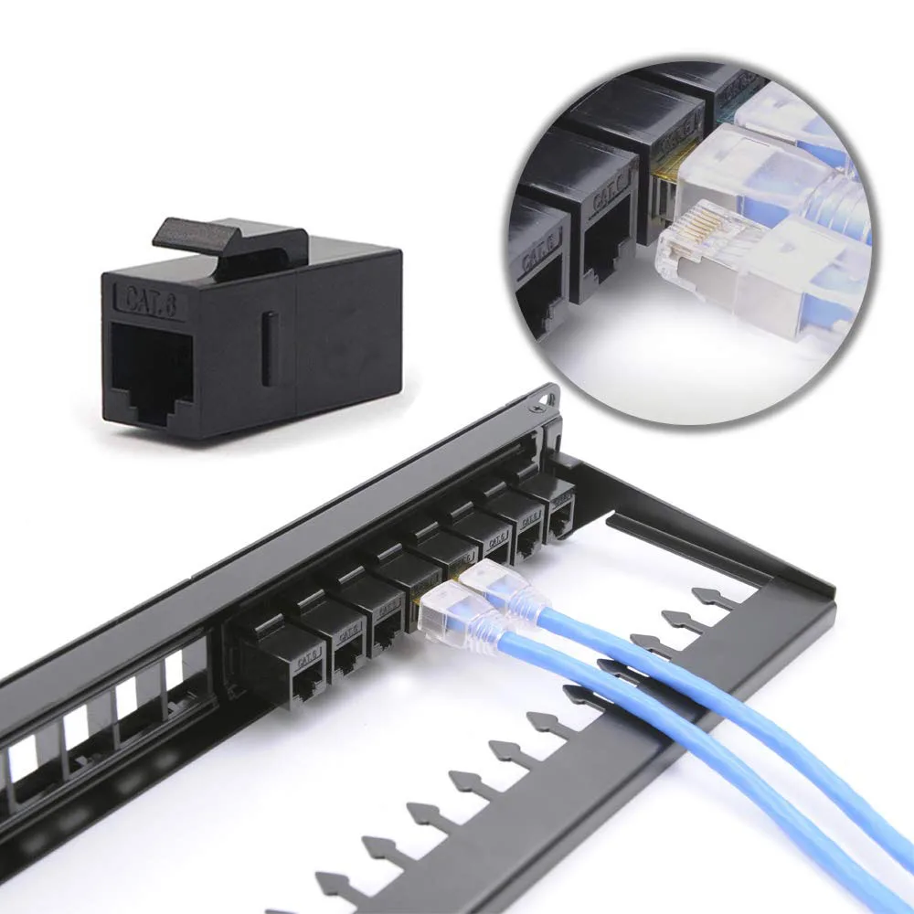 Cat 5e Cat6 6A Keystone Jack RJ45 разъем удлинитель встроенный соединитель Ethernet сеть LAN