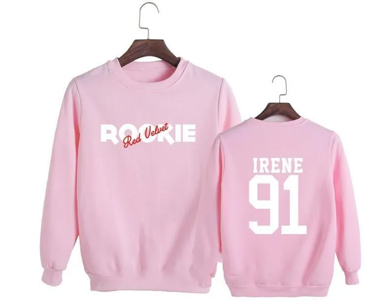 2018 черный бархат серии mini4 ROOKIE с круглым вырезом harajuku Толстовка каваи kpop Розовый