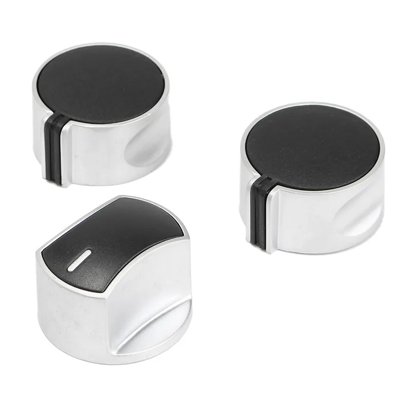 

Metal Silver Universal Silver Gas Stove Knobs Cooker Oven Hob Kitchen Switch Control Newest 168 button/302 button/302C button