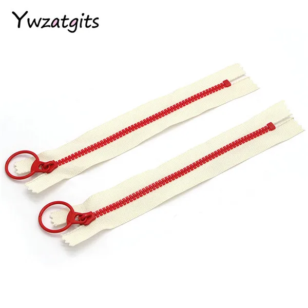 C2 White Ywzatgits 2 шт./лот 15/20/30 см смолы застёжка-молния брелок-молнии с закрытым концом молнии головка для сумок одежды по индивидуальному заказу; Прошитые вручную Материал YJ0309 - Цвет: C2 White