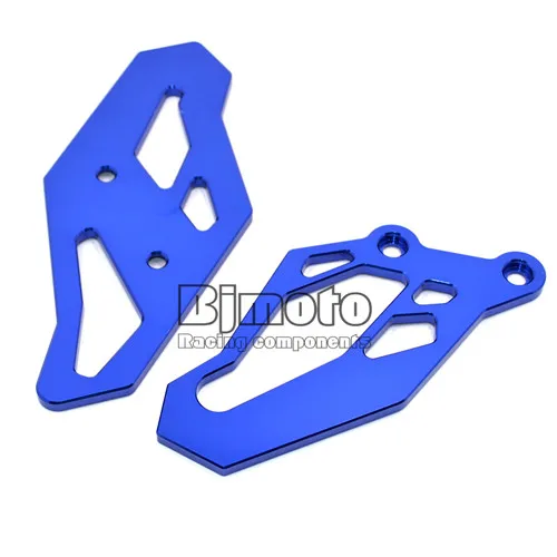 Синий BJMOTO CNC алюминиевая подставка для ног задний комплект ножной опоры пластина Защита для Yamaha R3- R3 ABS R25 2013- MT03 MT25 - Цвет: Синий
