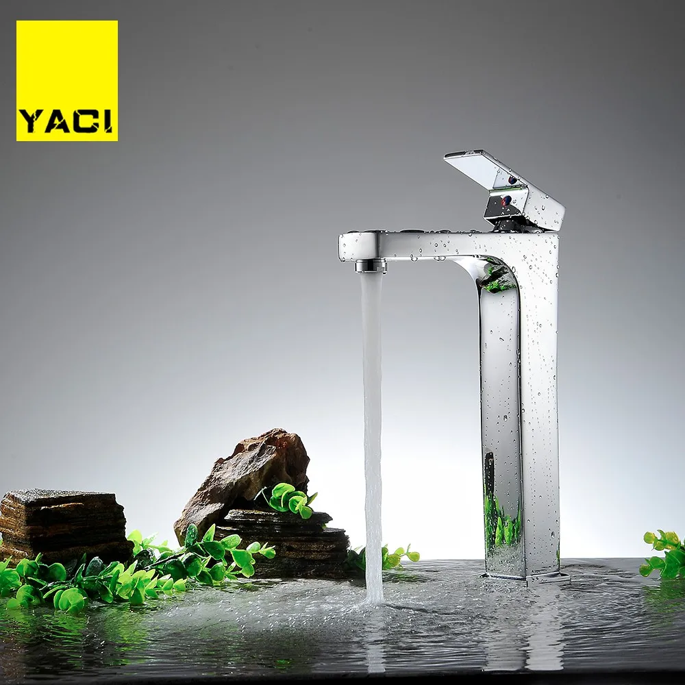 YACI смесители Элегантный смеситель для ванной кран горячей и холодной воды