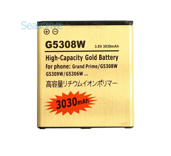 Seasonye 2 шт./лот 3030 мАч EB BG530BBC / BBE BBU Золотой Сменный аккумулятор для Samsung Galaxy Grand