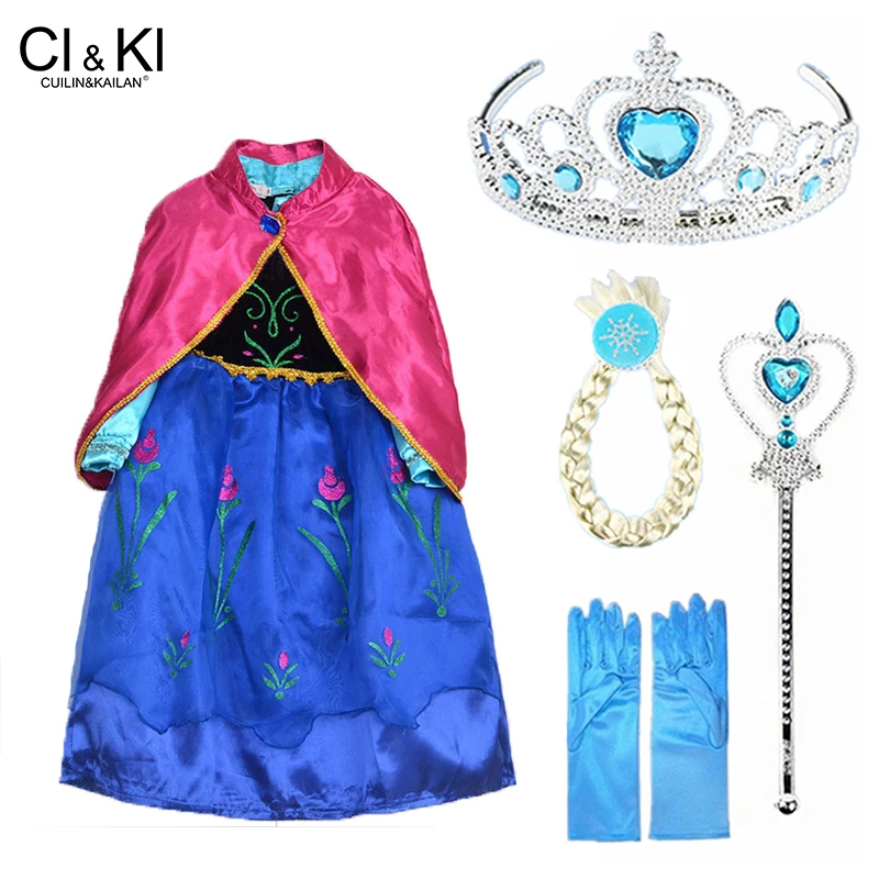 CuilinKailan/платье принцессы Анны Эльзы и Софии Праздничные платья Infantile fever elza Костюм