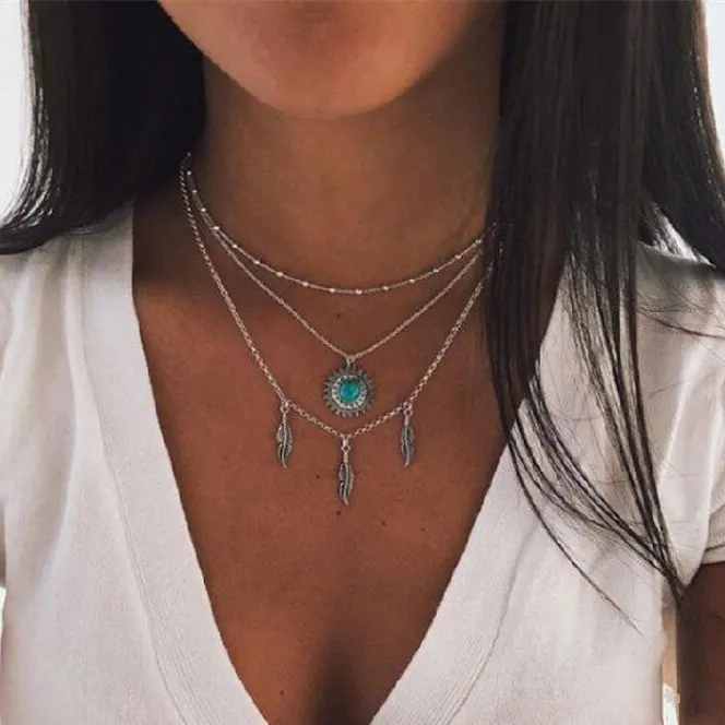 Если я новый дизайн многоярусная цепочка имитация жемчуга кулон ожерелье для