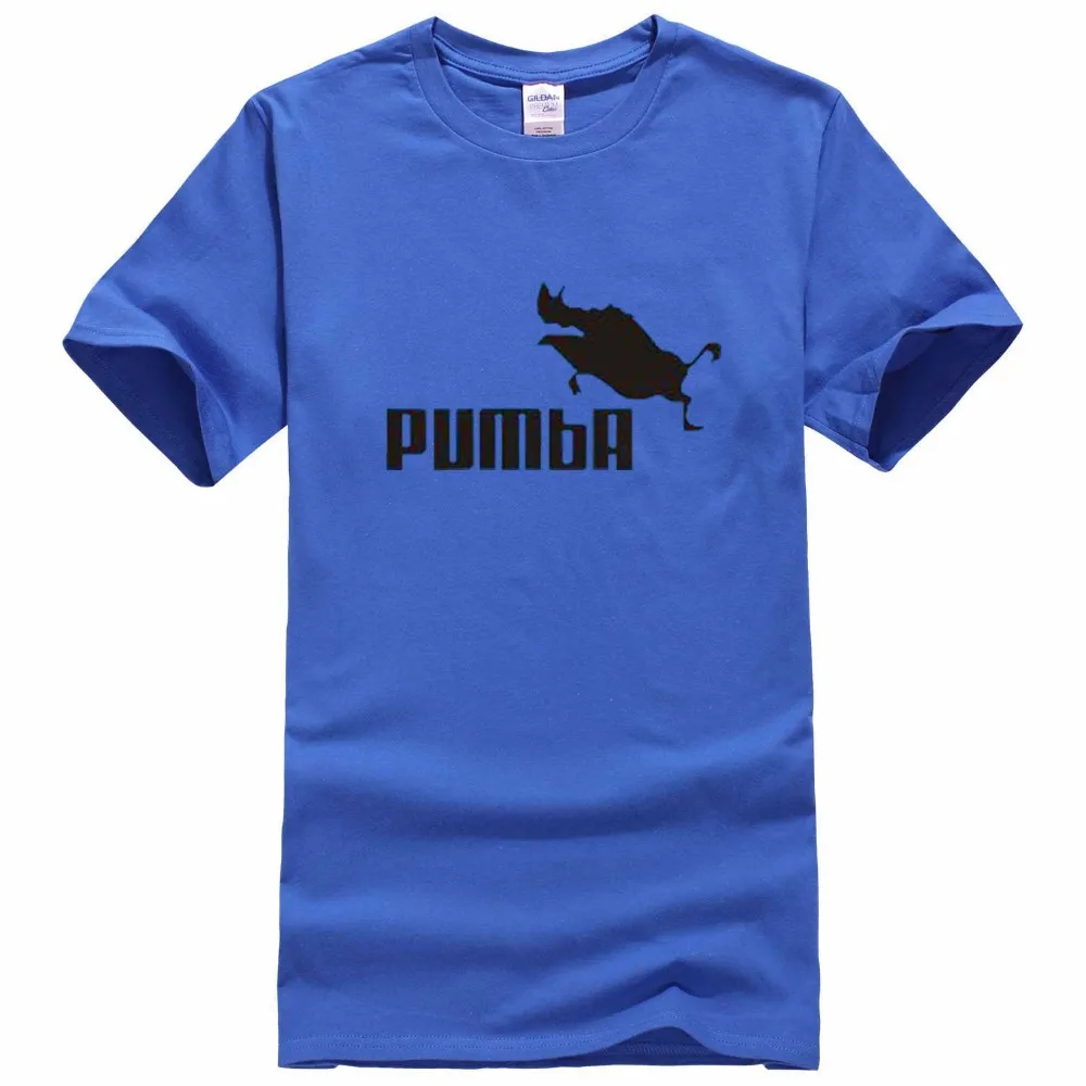 Забавные милые футболки homme Pumba, мужские хлопковые топы с короткими рукавами, крутая футболка, милый кавайный летний Трикотажный костюм, футболка