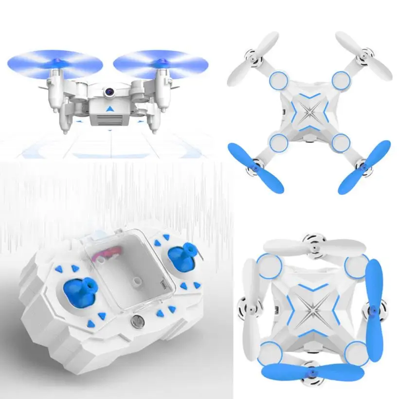 Складной Квадрокоптер M1 Mini 2 4G 4 канала 6 осей Радиоуправляемый 3D рулон ключа Дрон