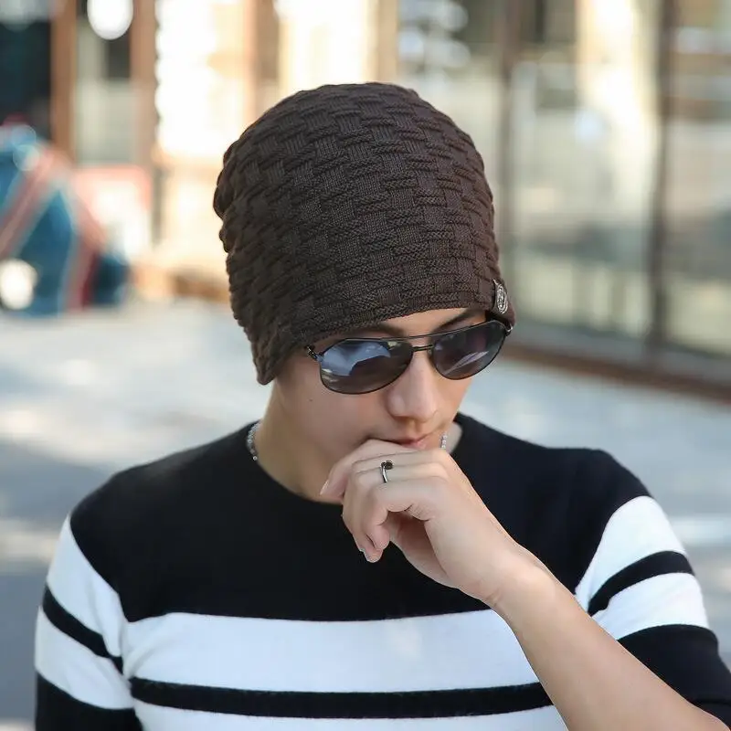 Осень 2017 г. и зима капот Шапки для Для мужчин женщин Шапочка чулок шляпа