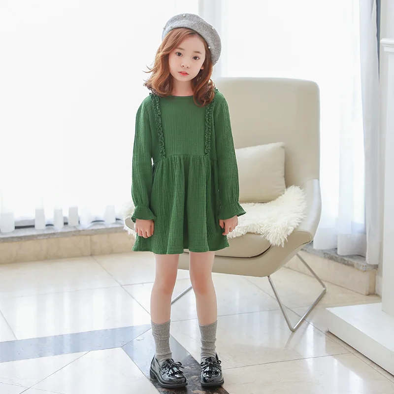 Вечернее платье для девочек детское осеннее принцессы с длинным рукавом