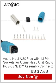 AtoCoto аудио вход AUX штекер с 12 Pin для Pioneer головное устройство CD/Радио IP-BUS розетки модифицированный DIY разъем сборки