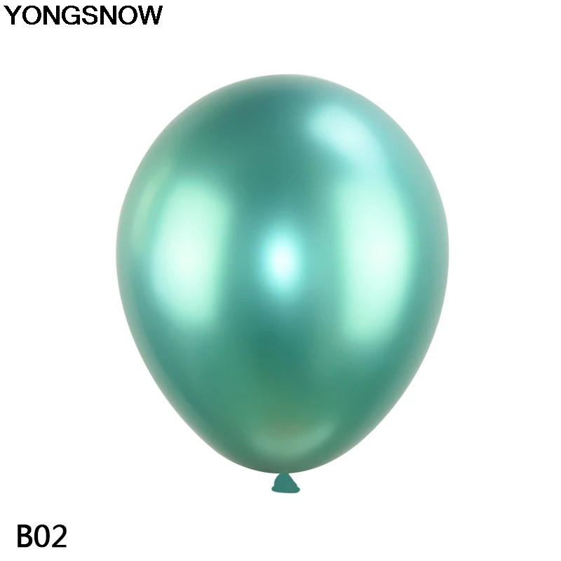 b02 green YONGSNOW 10/20 штук 12-дюймовые толстые жемчужный металлик шар латексный гелиевый надувные воздушные шары на день рождения вечерние свадебные дома деко игрушка - Цвет: b02 green