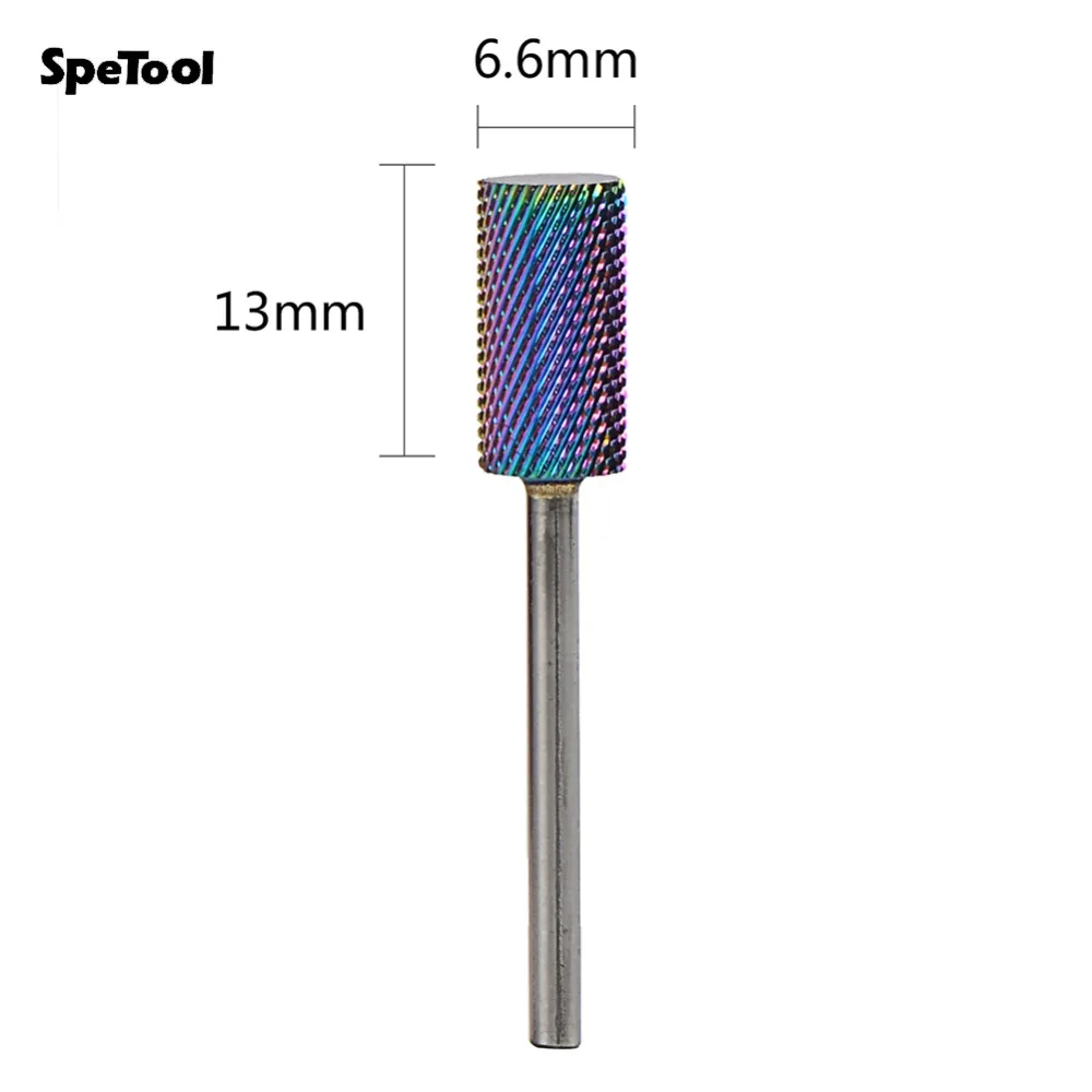 Сверло для ногтей SpeTool с многоцветным покрытием вольфрамовое твердосплавное