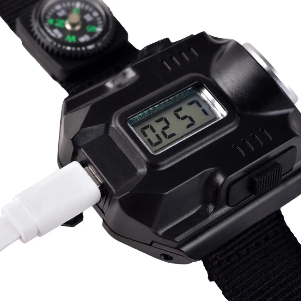 Новинка XPE Q5 R2 Часы Вспышка светодиодные часы фонарик водонепроницаемый